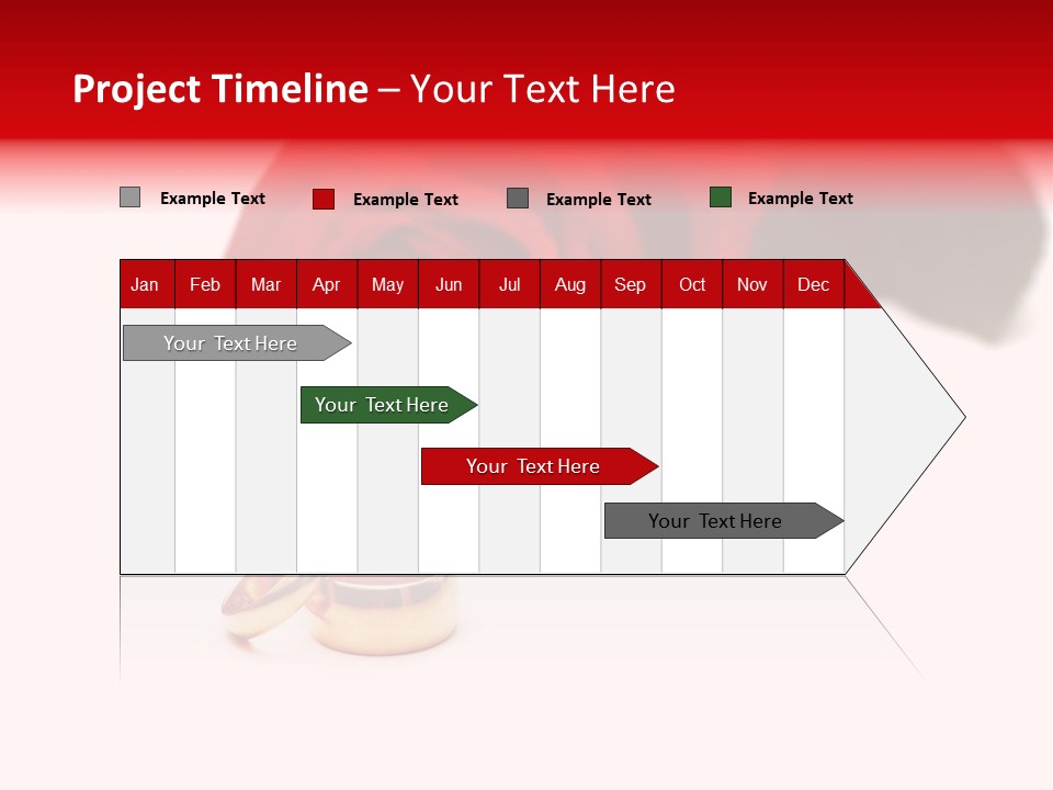 Wedding Rings And Rose At The Background PowerPoint Template