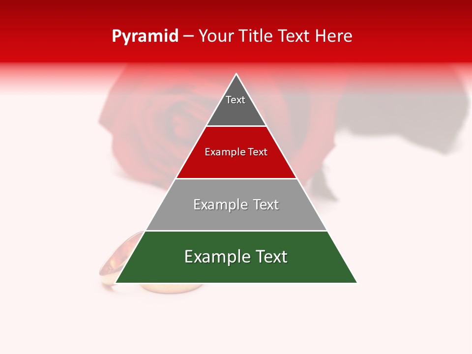 Wedding Rings And Rose At The Background PowerPoint Template