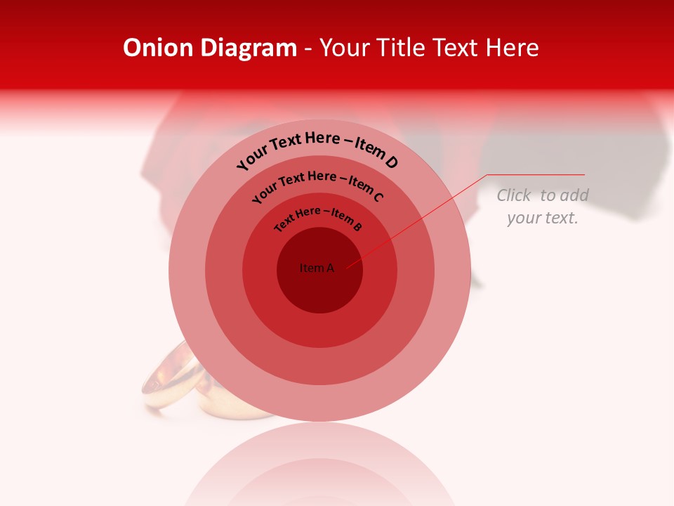 Wedding Rings And Rose At The Background PowerPoint Template