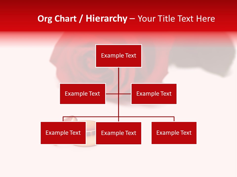 Wedding Rings And Rose At The Background PowerPoint Template
