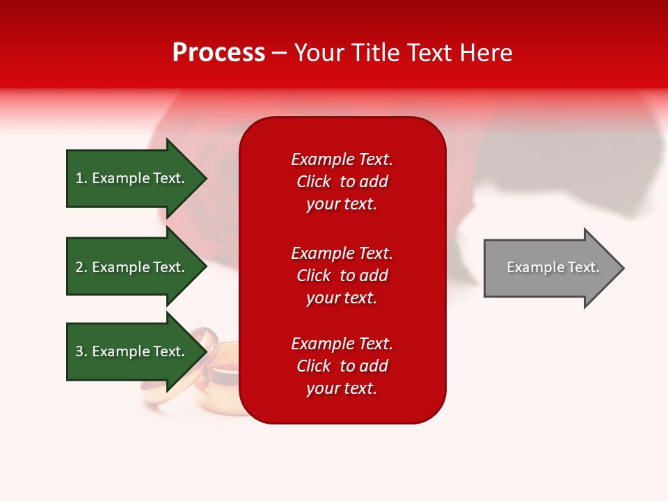 Wedding Rings And Rose At The Background PowerPoint Template
