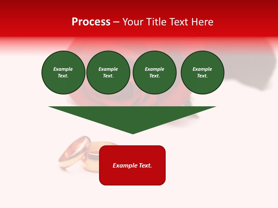 Wedding Rings And Rose At The Background PowerPoint Template