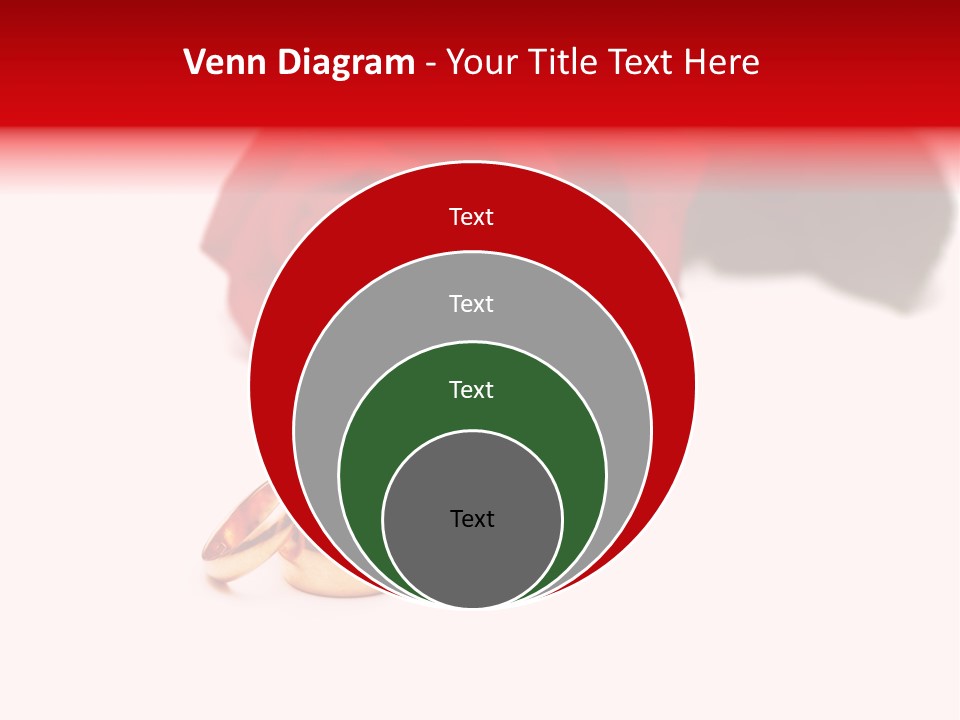 Wedding Rings And Rose At The Background PowerPoint Template