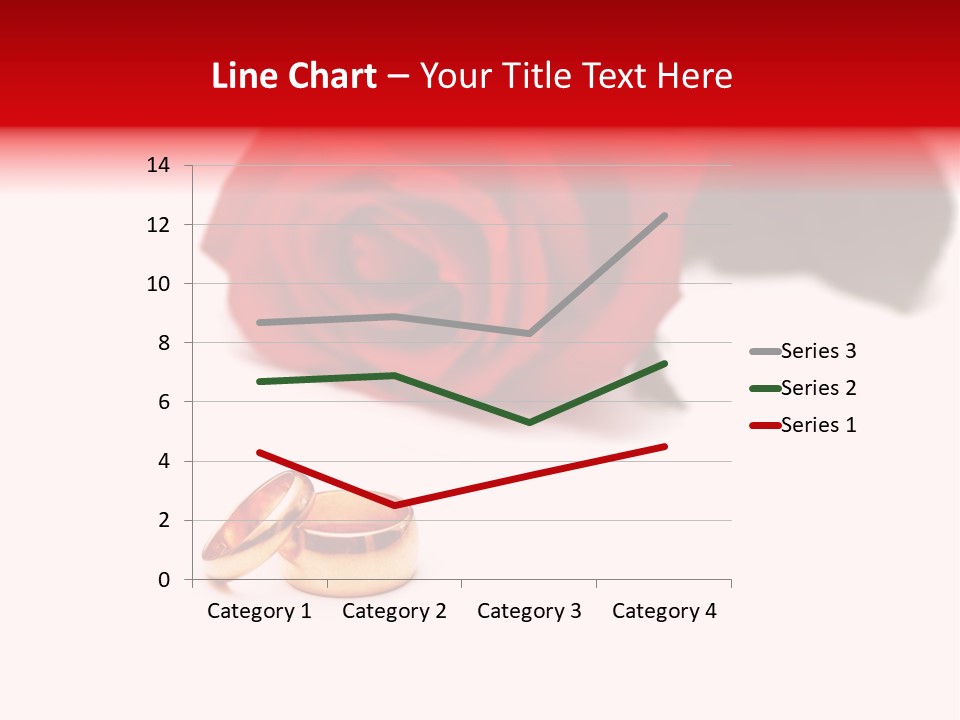 Wedding Rings And Rose At The Background PowerPoint Template