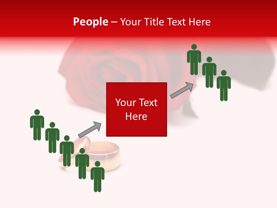 Wedding Rings And Rose At The Background PowerPoint Template