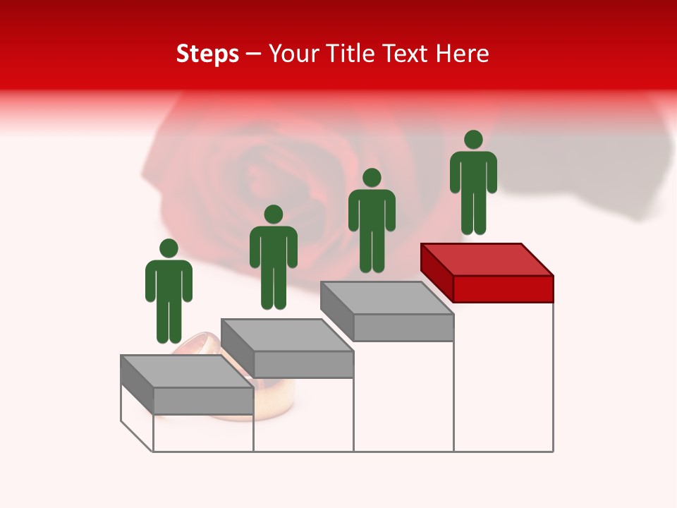 Wedding Rings And Rose At The Background PowerPoint Template