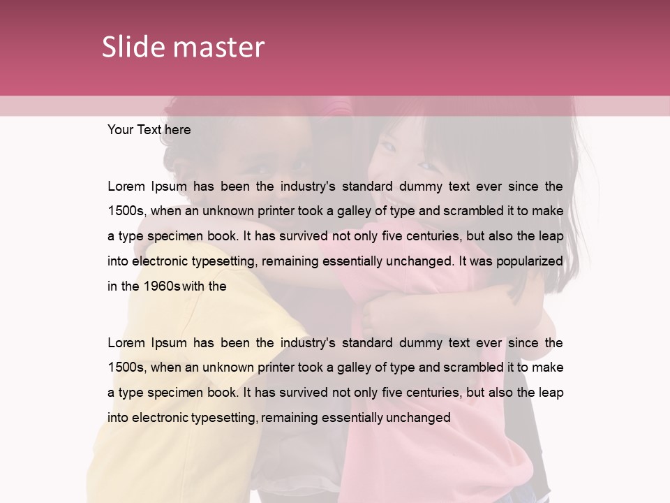 Four Young Kids Having Fun And Growing Up. Childhood, Learning, Exploration Family PowerPoint Template