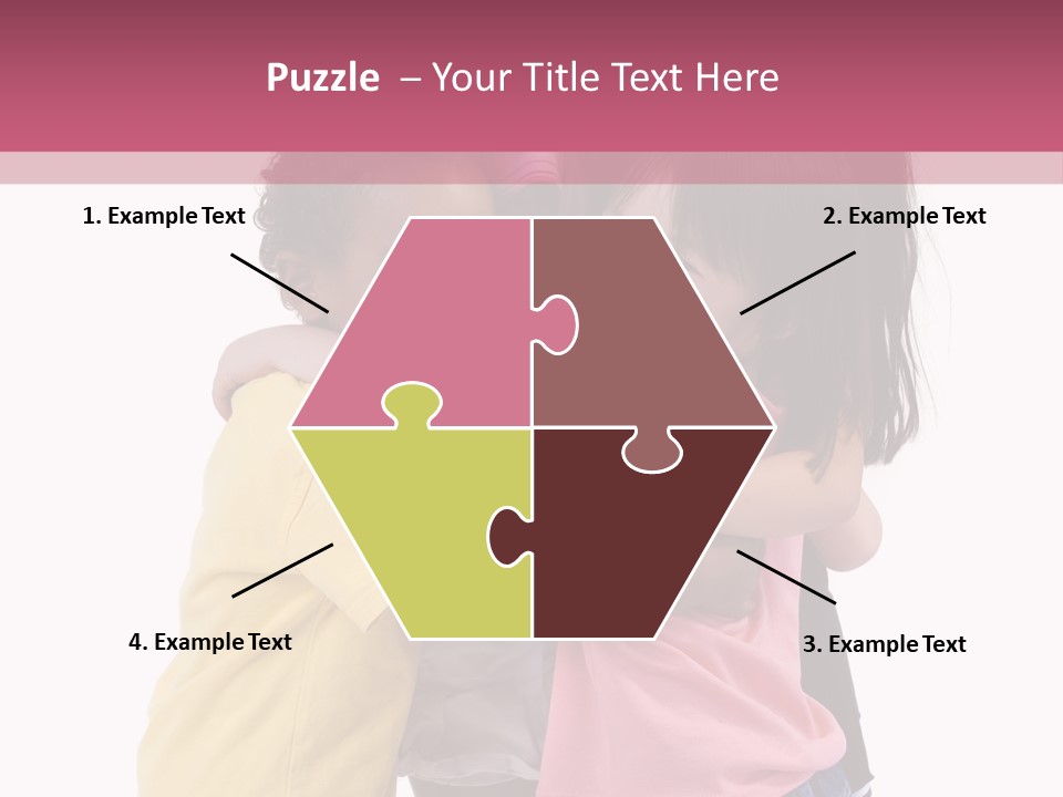 Four Young Kids Having Fun And Growing Up. Childhood, Learning, Exploration Family PowerPoint Template