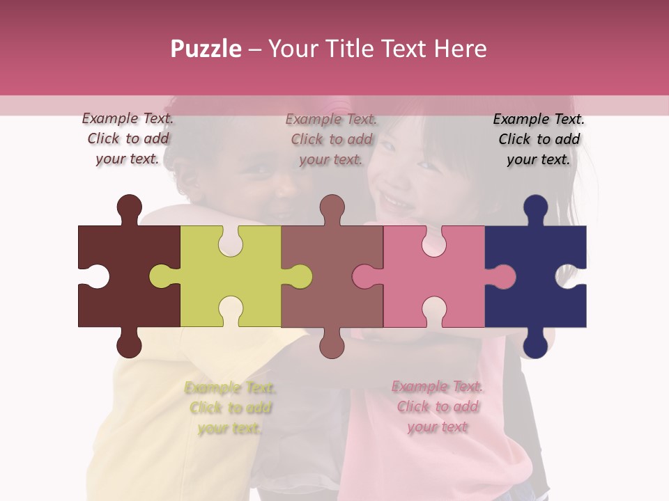 Four Young Kids Having Fun And Growing Up. Childhood, Learning, Exploration Family PowerPoint Template