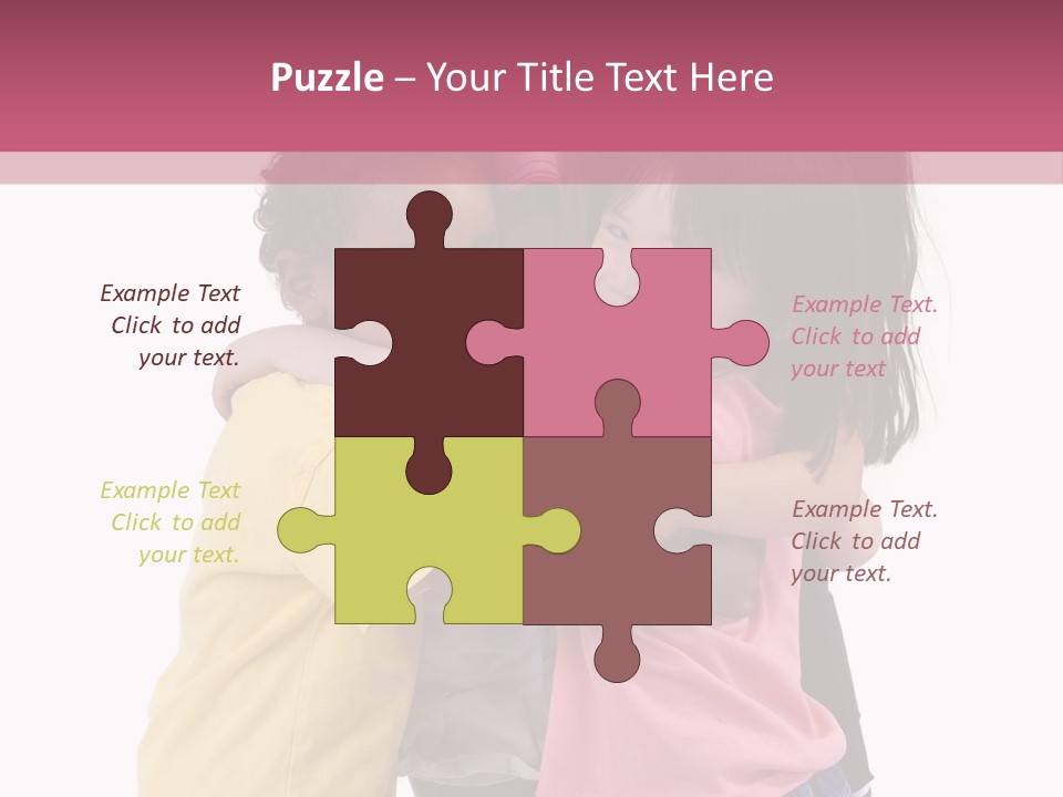 Four Young Kids Having Fun And Growing Up. Childhood, Learning, Exploration Family PowerPoint Template
