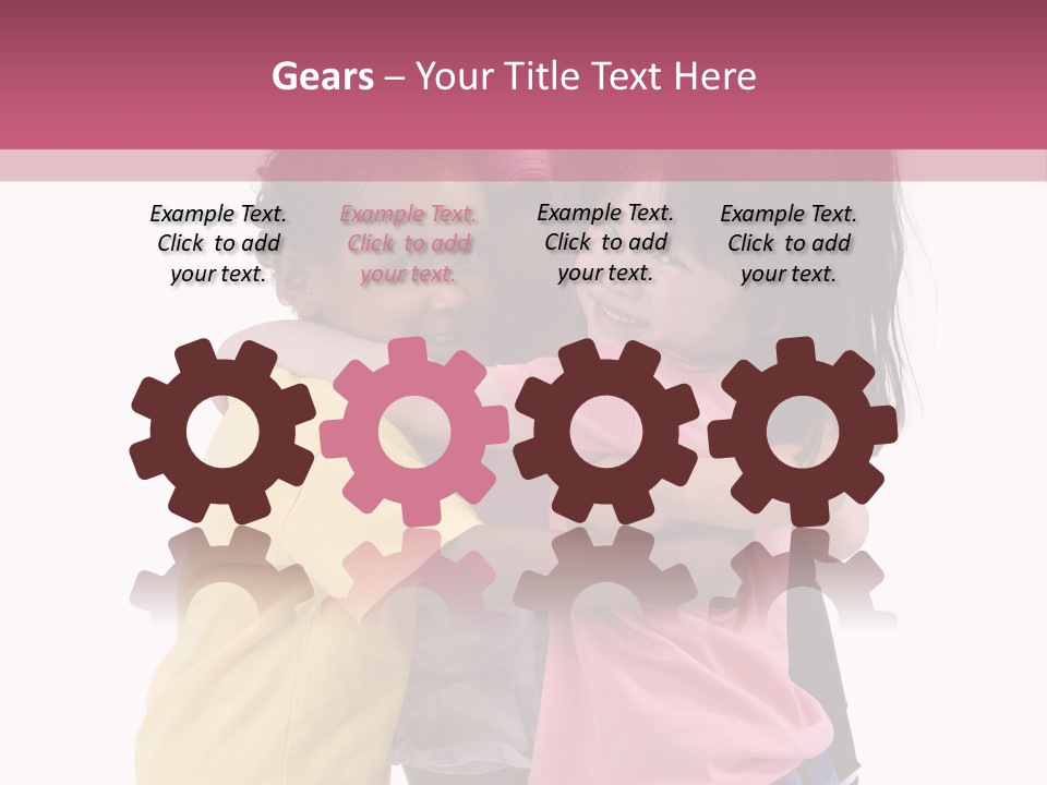 Four Young Kids Having Fun And Growing Up. Childhood, Learning, Exploration Family PowerPoint Template