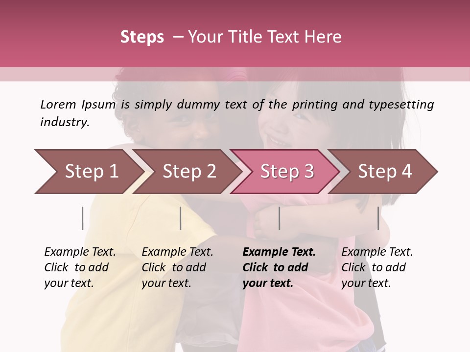 Four Young Kids Having Fun And Growing Up. Childhood, Learning, Exploration Family PowerPoint Template