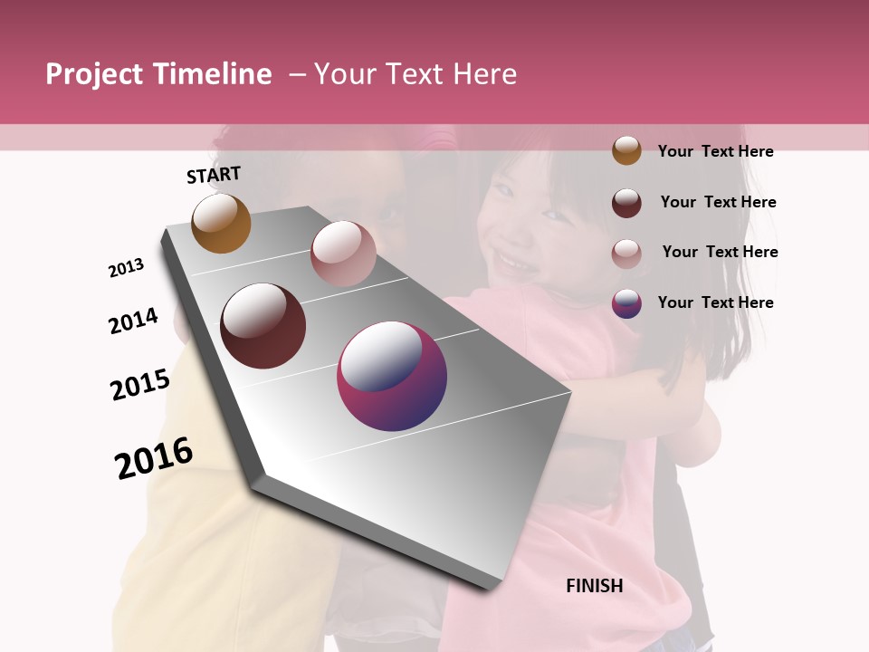 Four Young Kids Having Fun And Growing Up. Childhood, Learning, Exploration Family PowerPoint Template