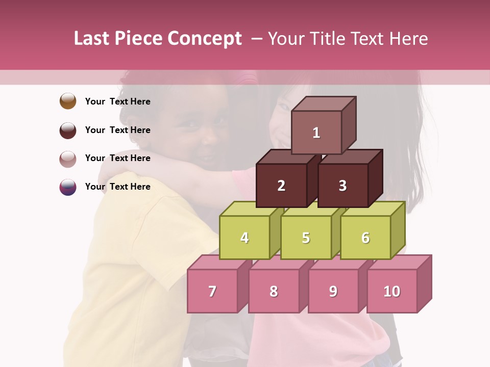 Four Young Kids Having Fun And Growing Up. Childhood, Learning, Exploration Family PowerPoint Template