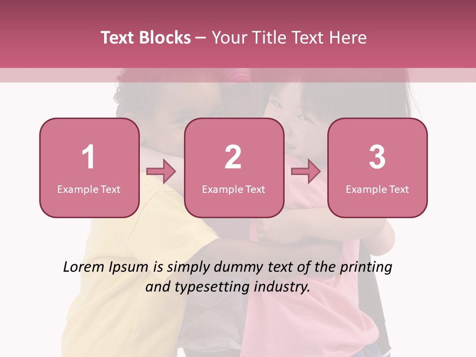 Four Young Kids Having Fun And Growing Up. Childhood, Learning, Exploration Family PowerPoint Template