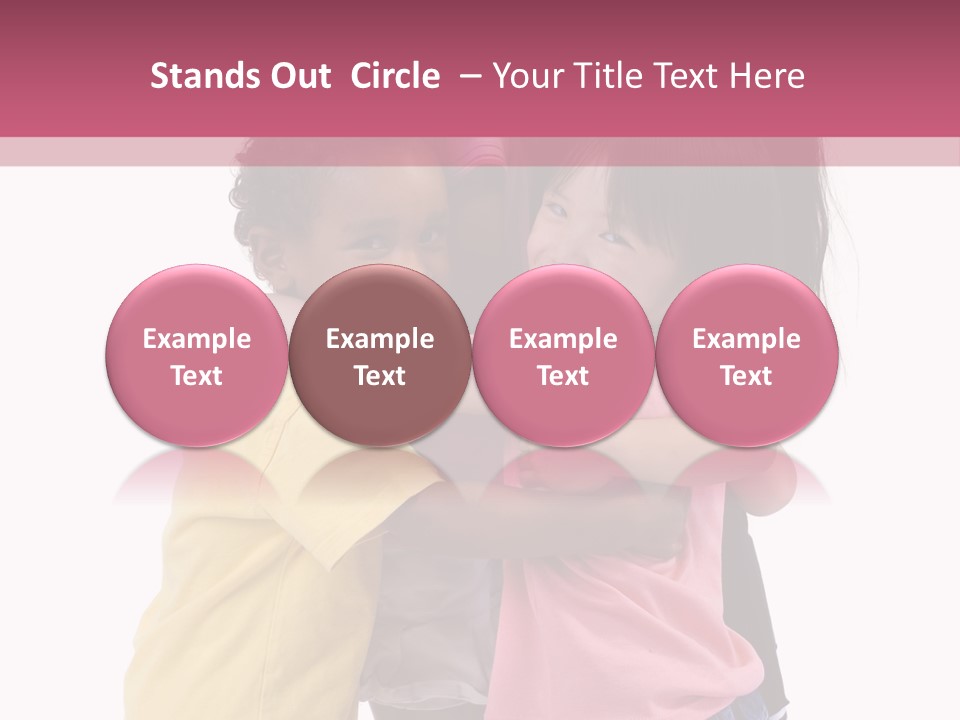 Four Young Kids Having Fun And Growing Up. Childhood, Learning, Exploration Family PowerPoint Template