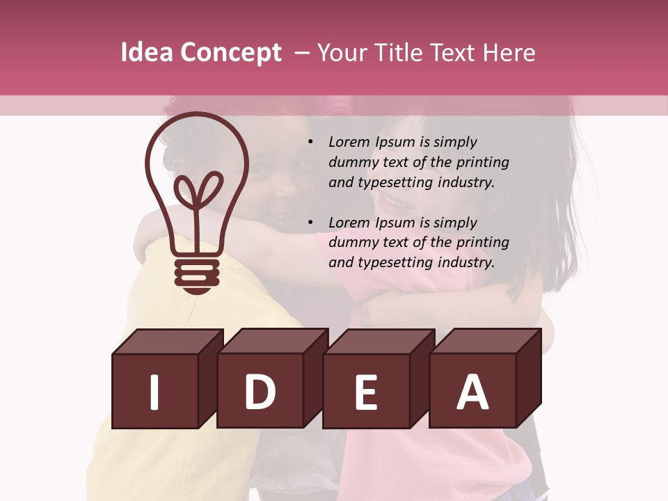Four Young Kids Having Fun And Growing Up. Childhood, Learning, Exploration Family PowerPoint Template