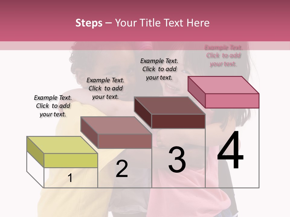 Four Young Kids Having Fun And Growing Up. Childhood, Learning, Exploration Family PowerPoint Template