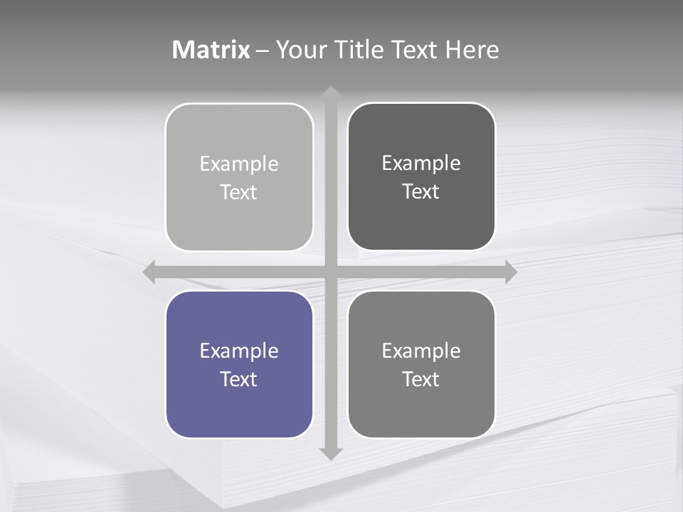 Pile Of Blank Papers PowerPoint Template