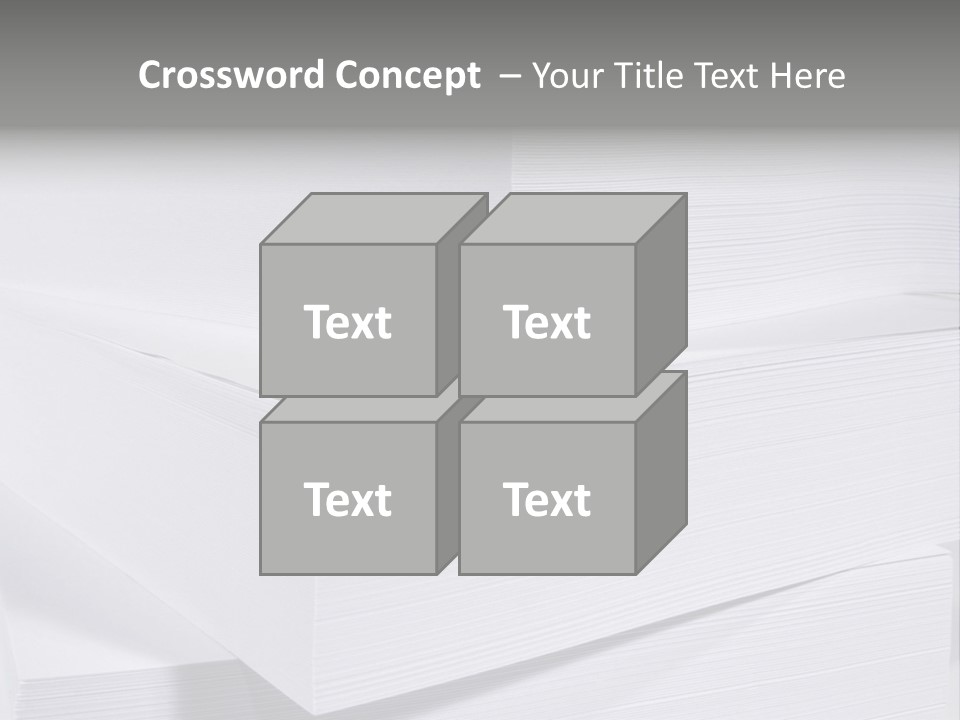 Pile Of Blank Papers PowerPoint Template