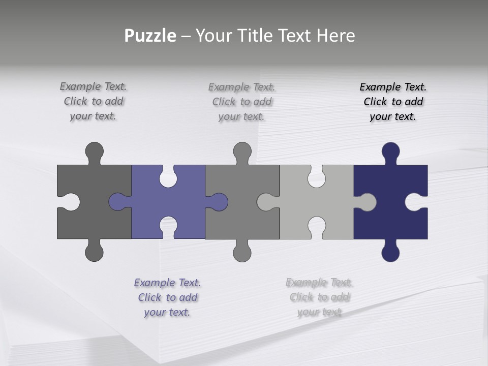 Pile Of Blank Papers PowerPoint Template