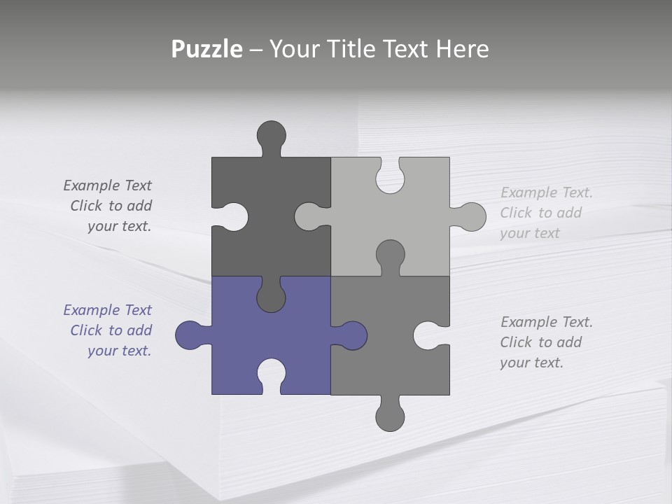 Pile Of Blank Papers PowerPoint Template