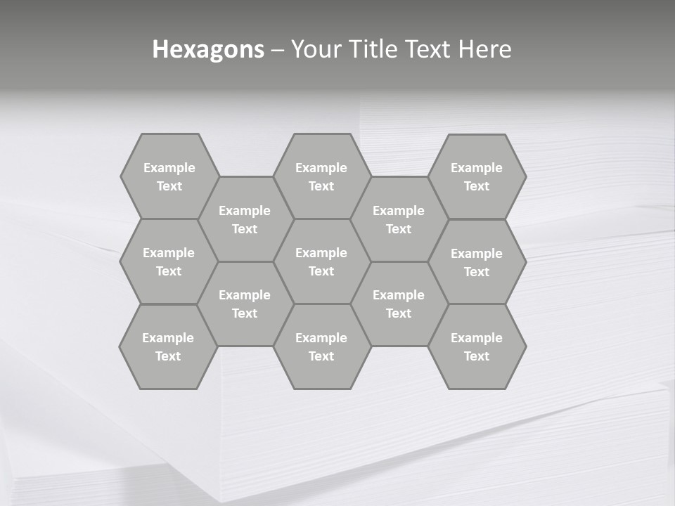 Pile Of Blank Papers PowerPoint Template