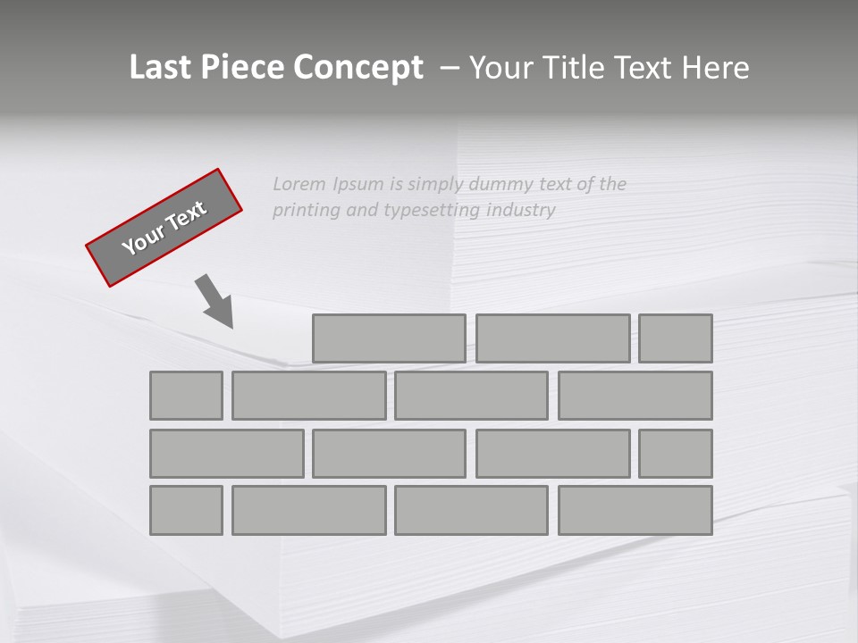 Pile Of Blank Papers PowerPoint Template