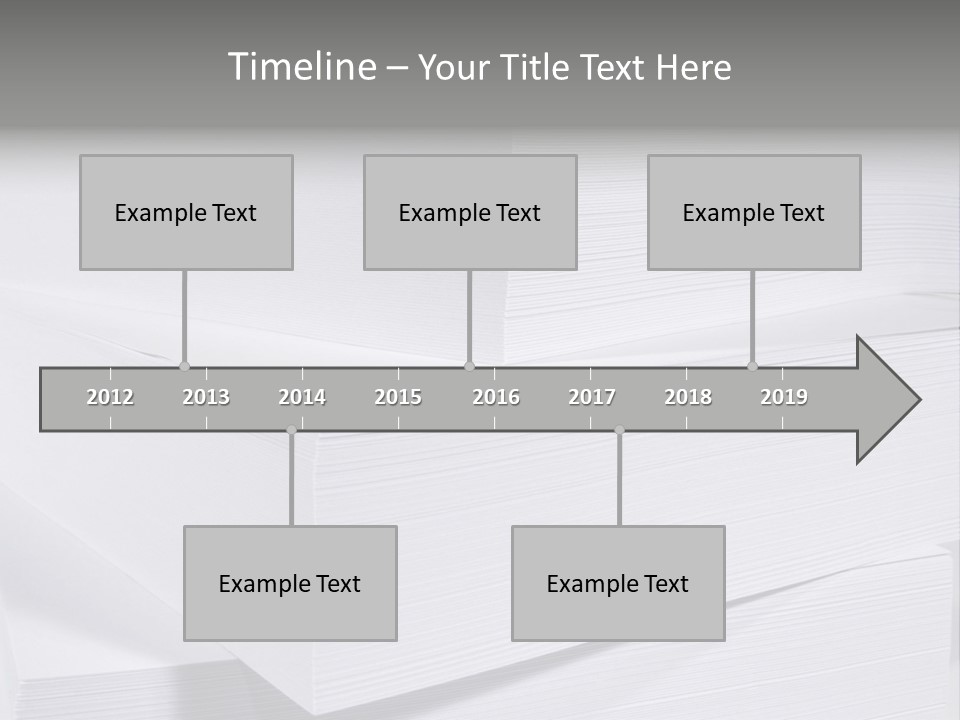 Pile Of Blank Papers PowerPoint Template