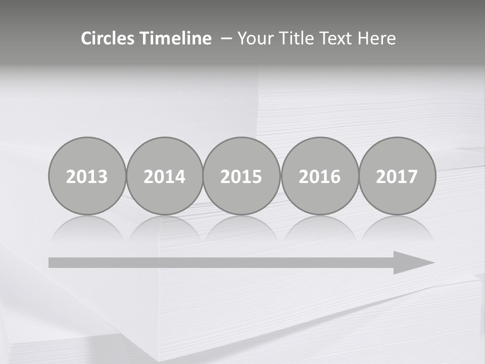 Pile Of Blank Papers PowerPoint Template