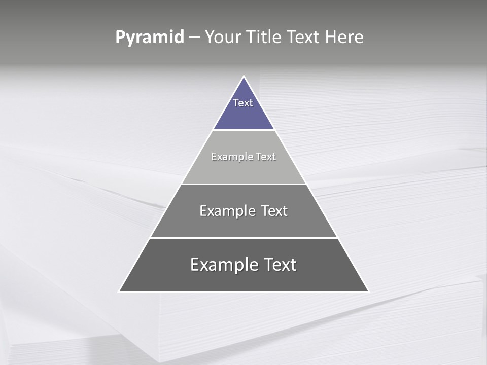 Pile Of Blank Papers PowerPoint Template