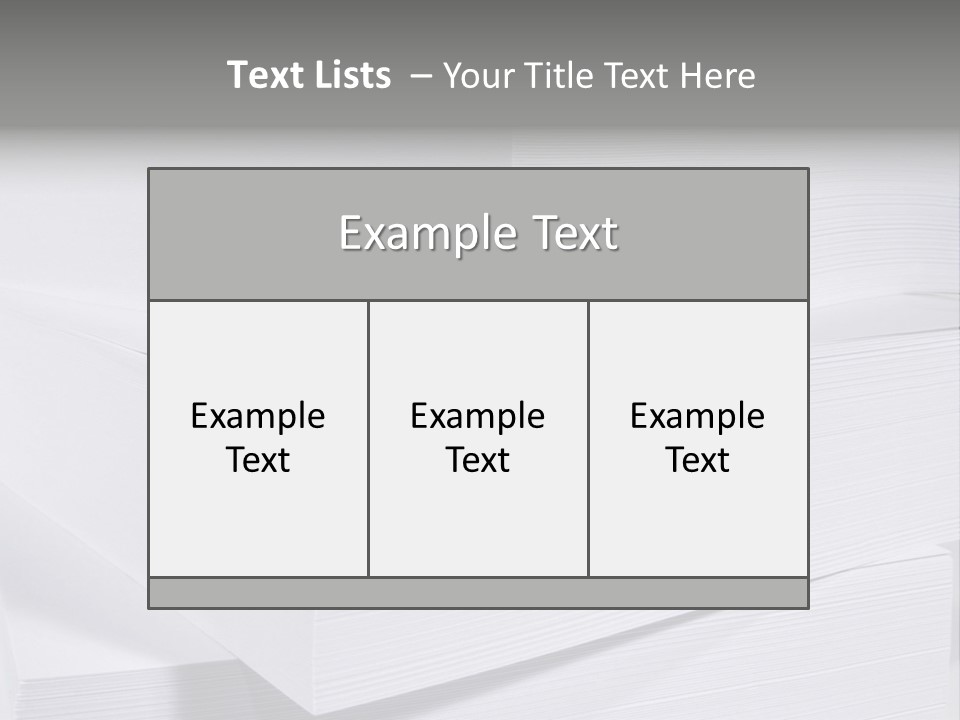 Pile Of Blank Papers PowerPoint Template