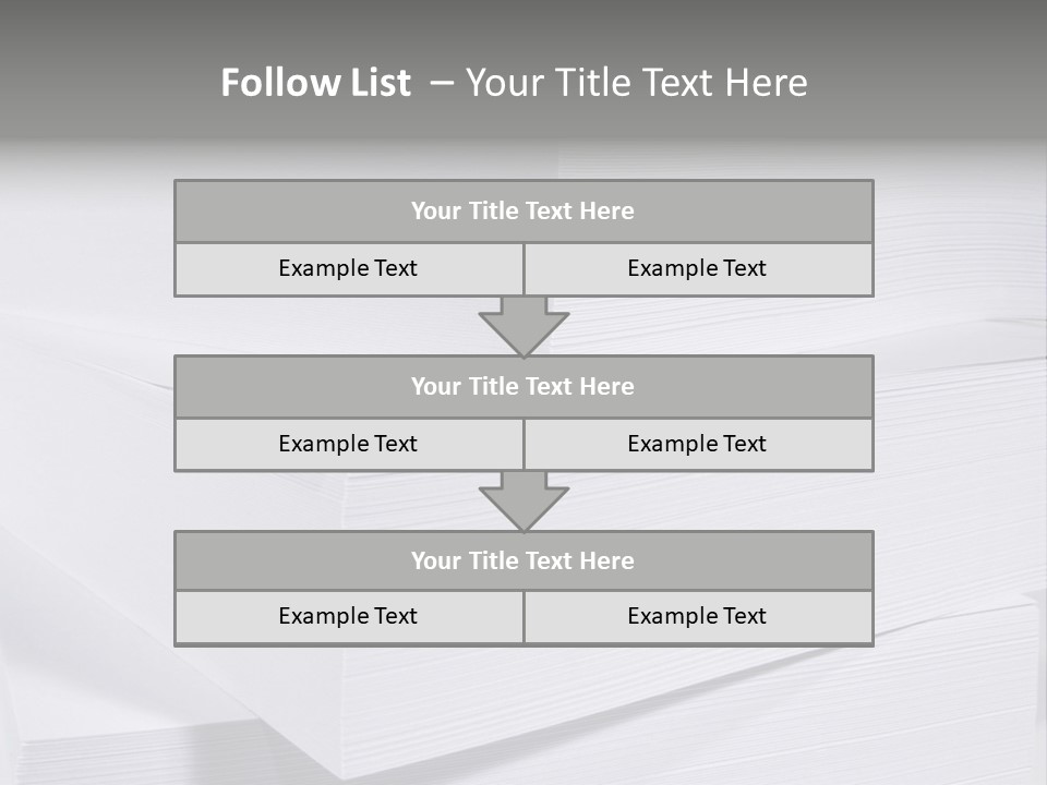 Pile Of Blank Papers PowerPoint Template