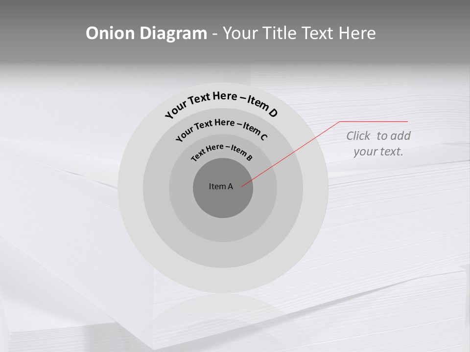 Pile Of Blank Papers PowerPoint Template