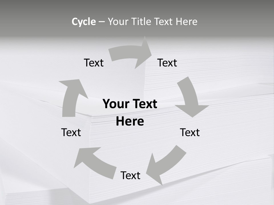 Pile Of Blank Papers PowerPoint Template