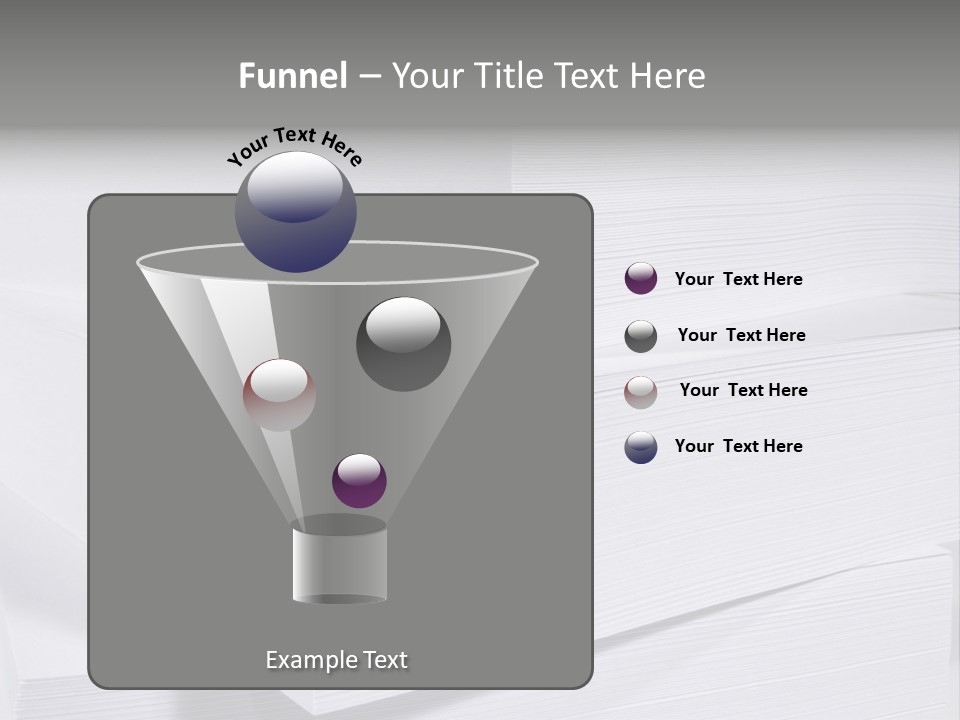 Pile Of Blank Papers PowerPoint Template