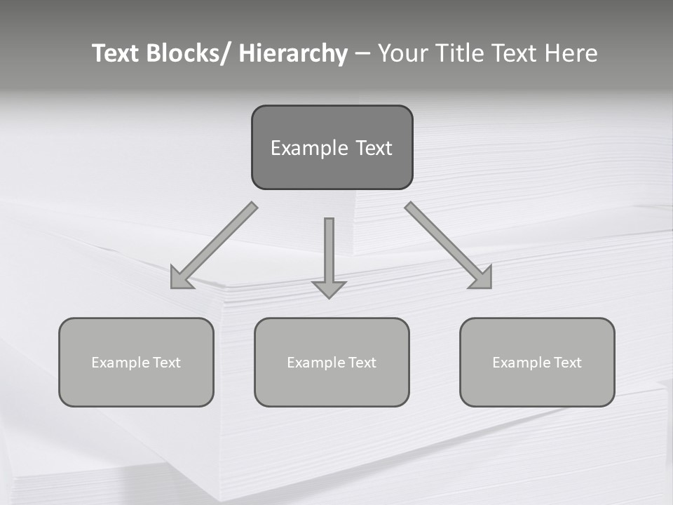 Pile Of Blank Papers PowerPoint Template