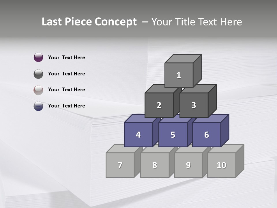 Pile Of Blank Papers PowerPoint Template