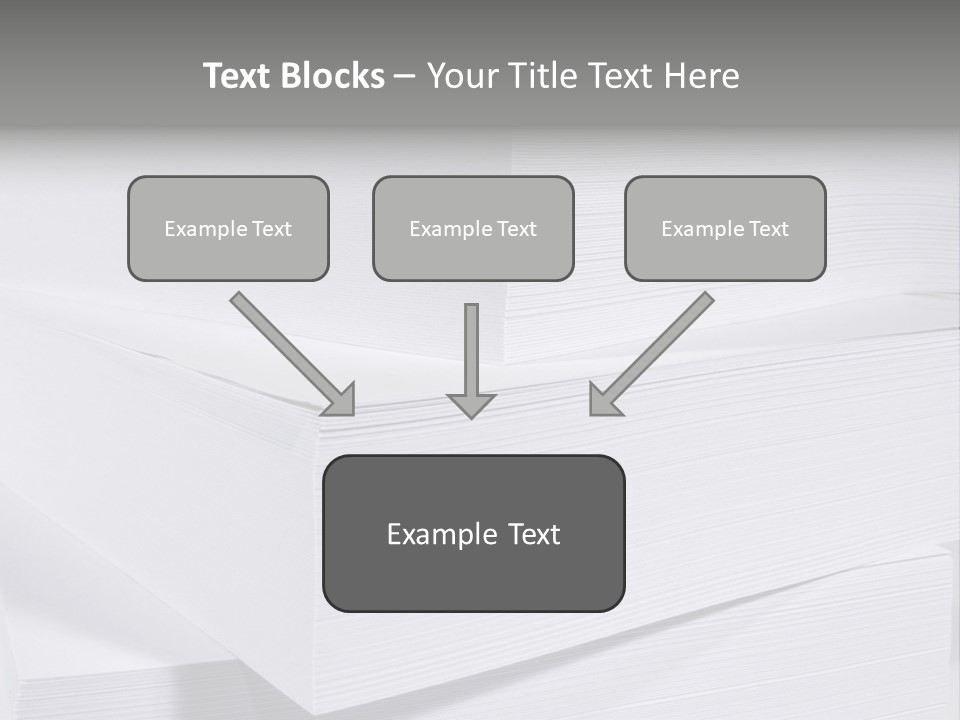 Pile Of Blank Papers PowerPoint Template