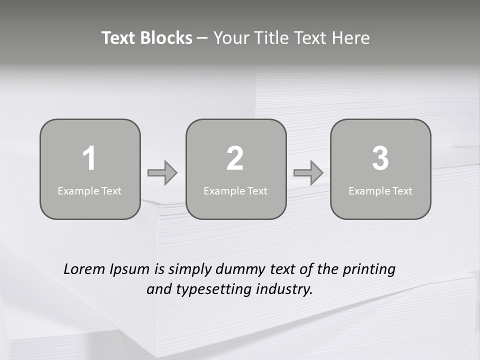Pile Of Blank Papers PowerPoint Template