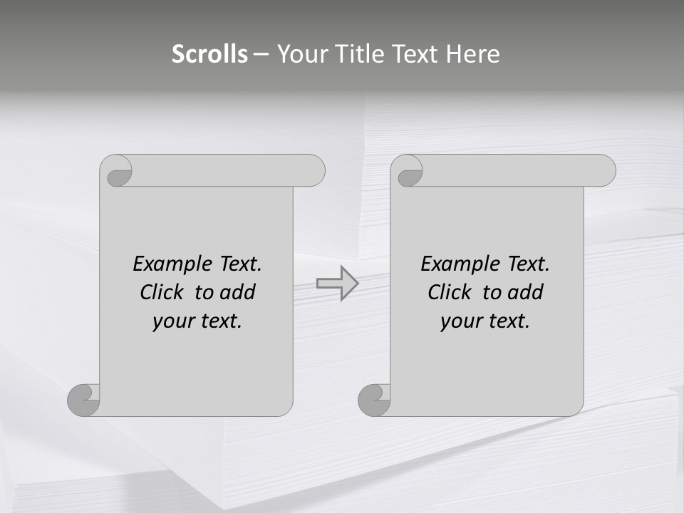 Pile Of Blank Papers PowerPoint Template
