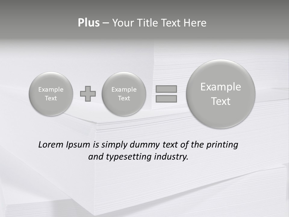 Pile Of Blank Papers PowerPoint Template