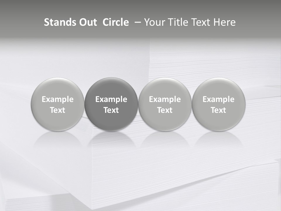 Pile Of Blank Papers PowerPoint Template