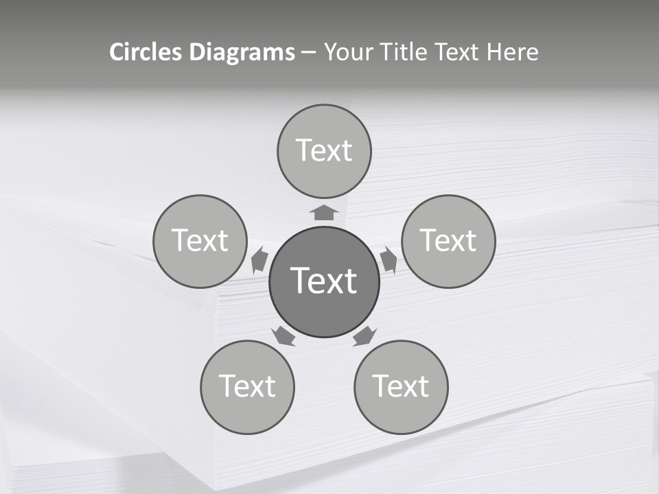 Pile Of Blank Papers PowerPoint Template