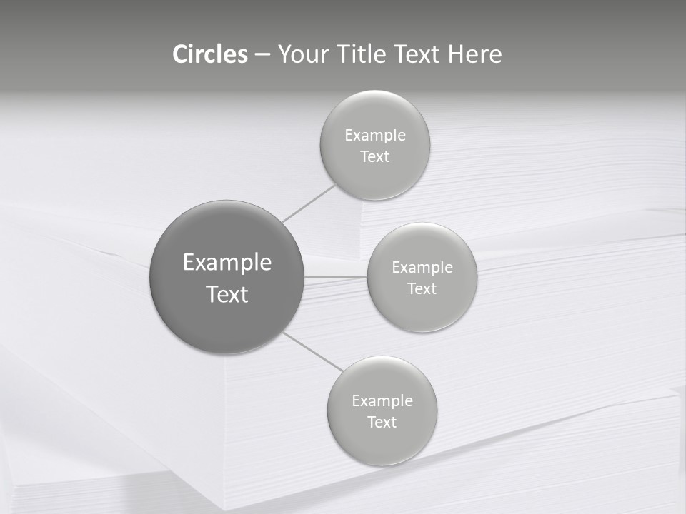 Pile Of Blank Papers PowerPoint Template