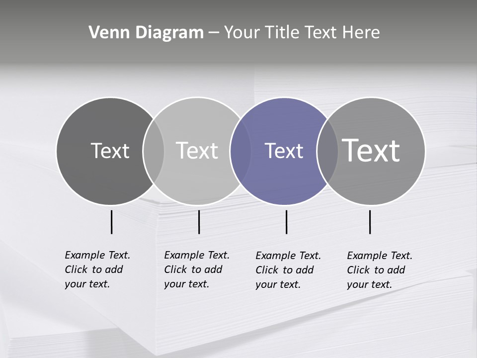 Pile Of Blank Papers PowerPoint Template