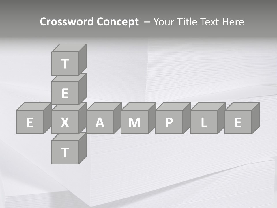 Pile Of Blank Papers PowerPoint Template