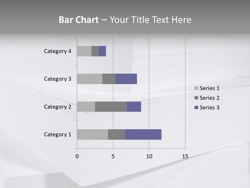 Pile Of Blank Papers PowerPoint Template