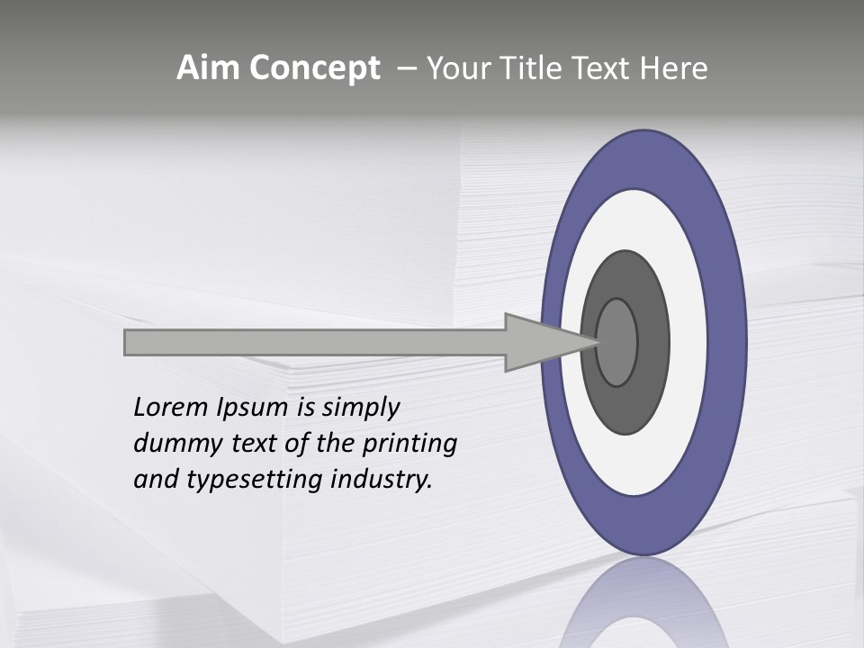 Pile Of Blank Papers PowerPoint Template