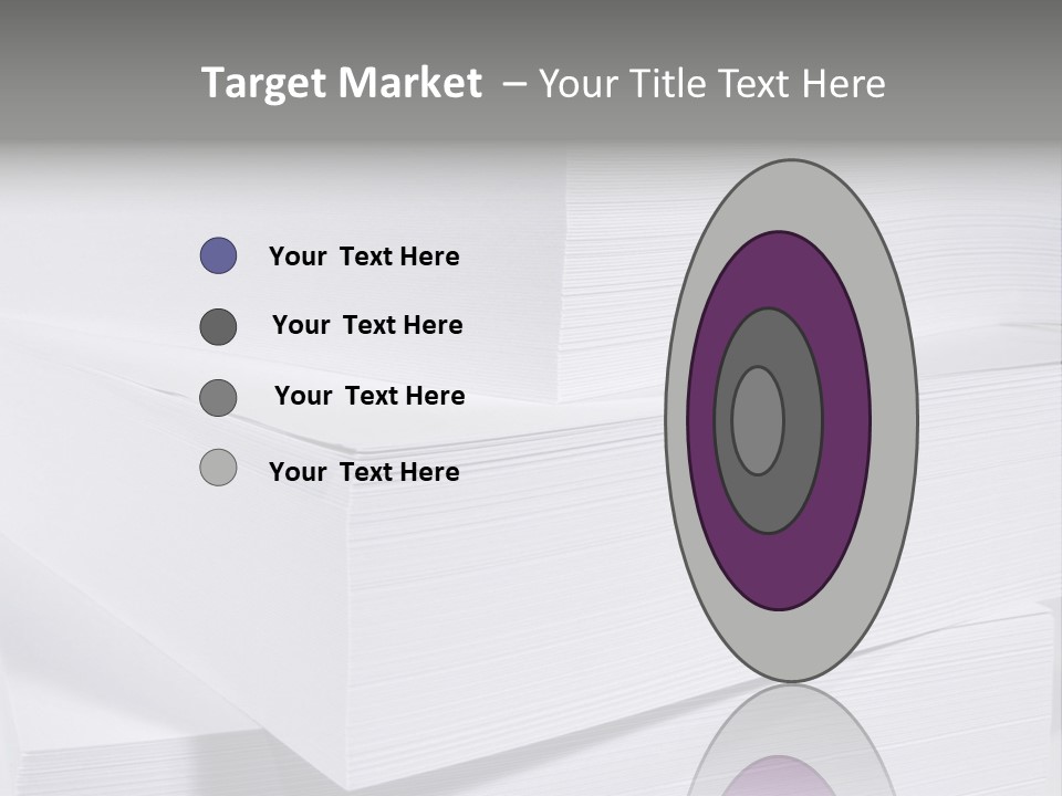 Pile Of Blank Papers PowerPoint Template